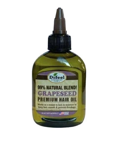 Difeel Grapeseed Premium Hair Oil 75 ml – Lightweight Moisture Seal & Breakage Protection