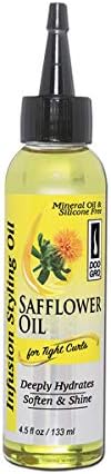 DOO GRO Infusion Styling Oil with Safflower Oil 4.5 oz / 133 ml – Deep Hydration for Tight Curls