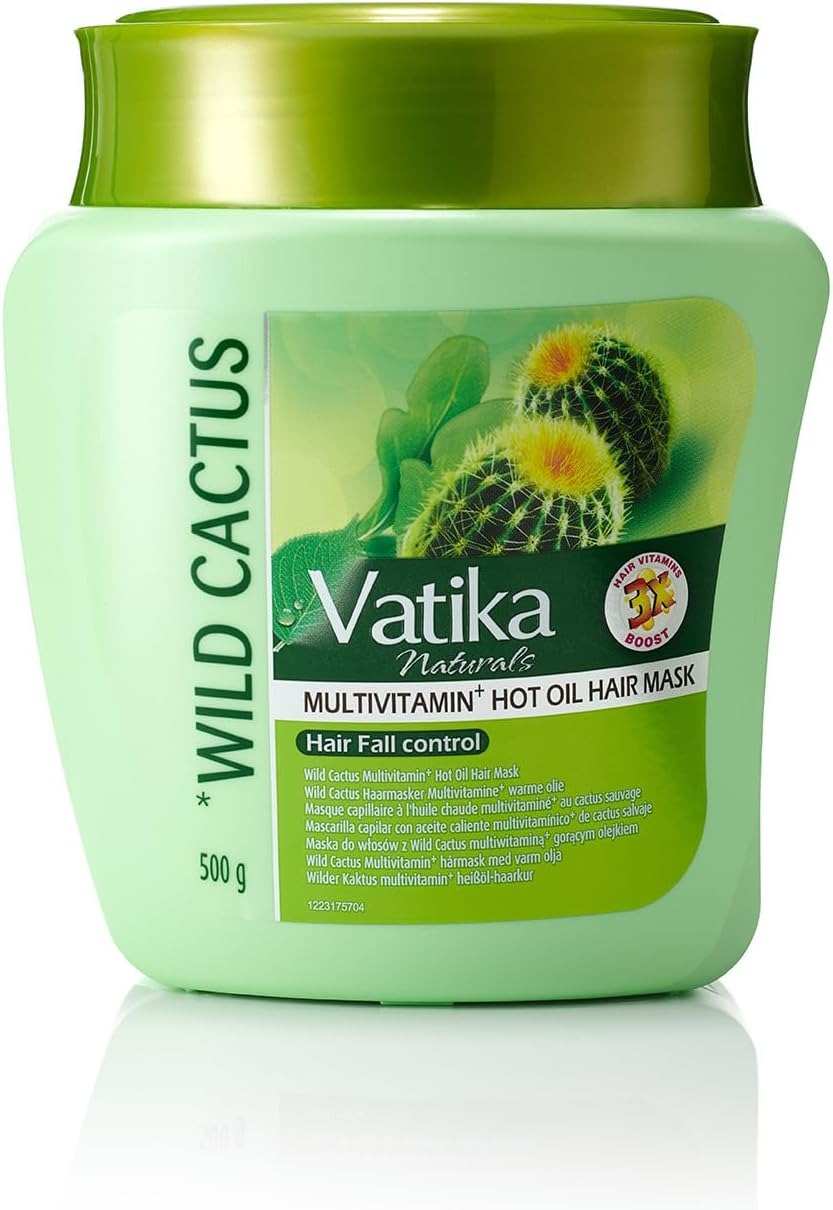 Vatika Naturals Wild Cactus Multivitamin Hot Oil Hair Mask 500g – Hair Fall Control Treatment