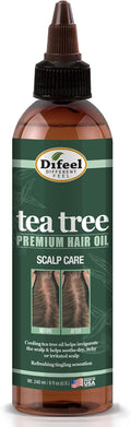 Difeel Scalp Care Tea Tree Premium Natural Hair Oil 237 ml  – Cooling Relief & Healthy Scalp Support
