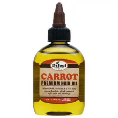 Difeel Carrot Premium Hair Oil 75 ml – Strengthening, Moisturizing & Split-End Care