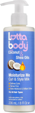 Lottabody Moisturize Me Curl & Style Milk 236ml – Curl Defining & Frizz Control Cream