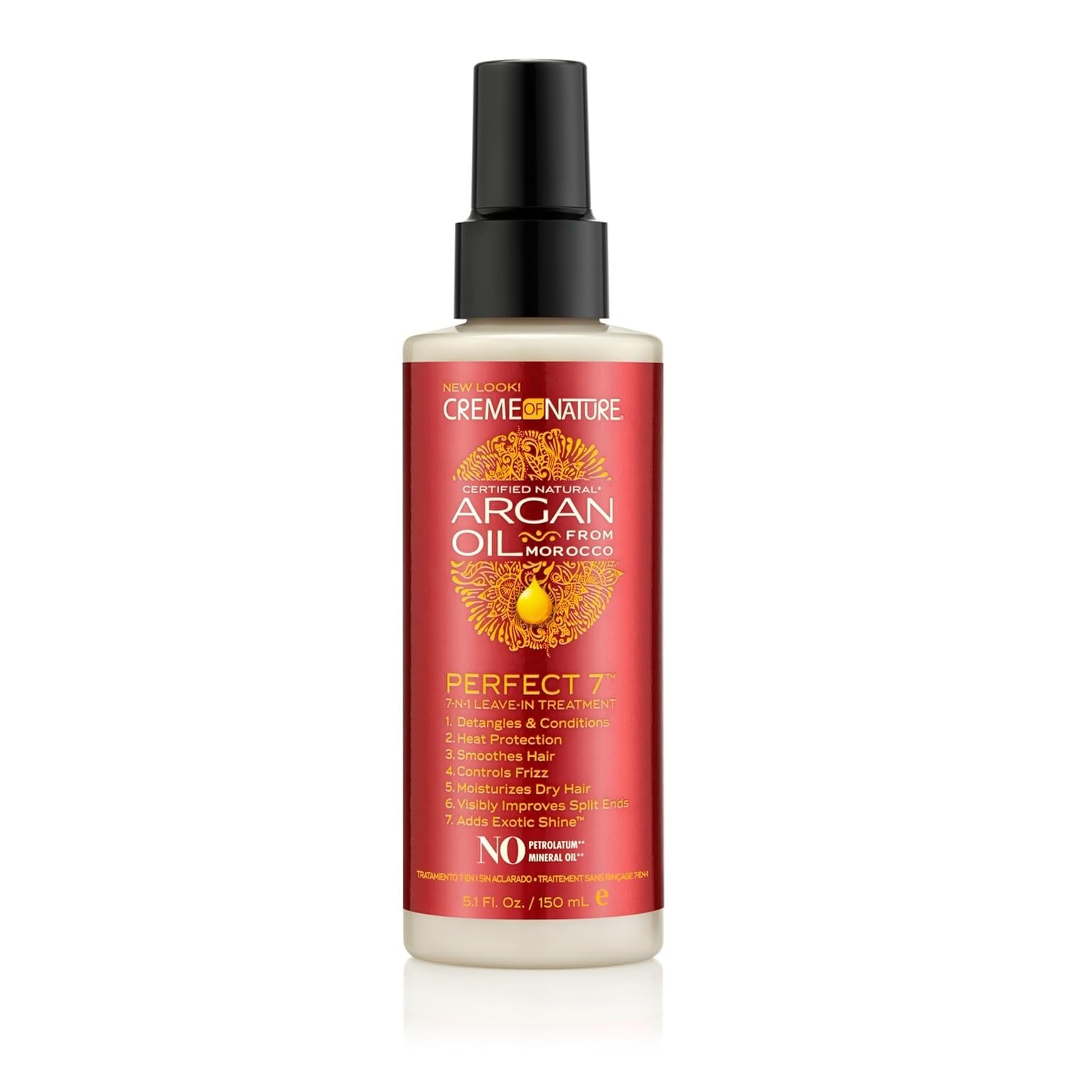 Creme of Nature Argan Oil Perfect 7 Leave-In Treatment 150ml – Heat Protection & Shine