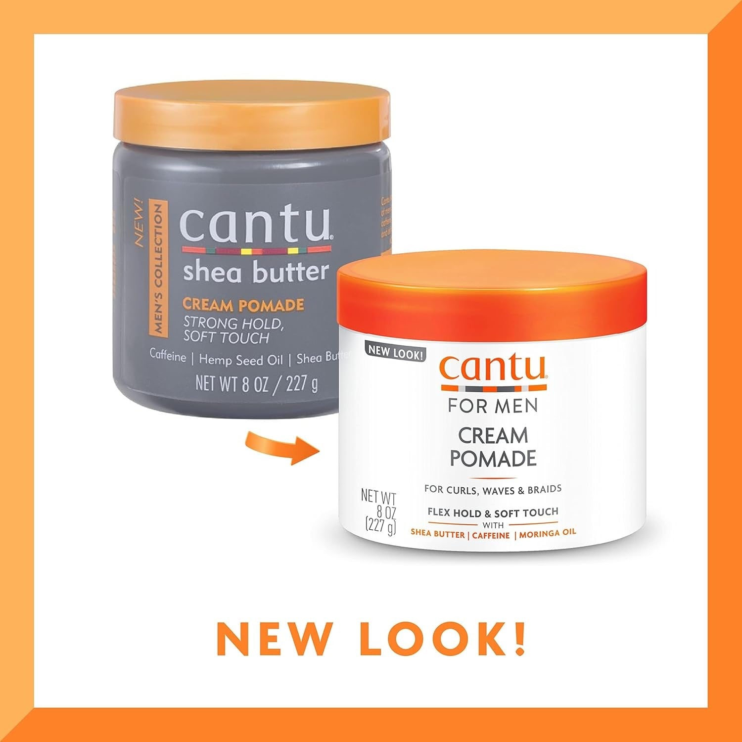 Cantu Men Styling Cream Pomade 227g – Strong Hold & Defined Curls for Textured Hair