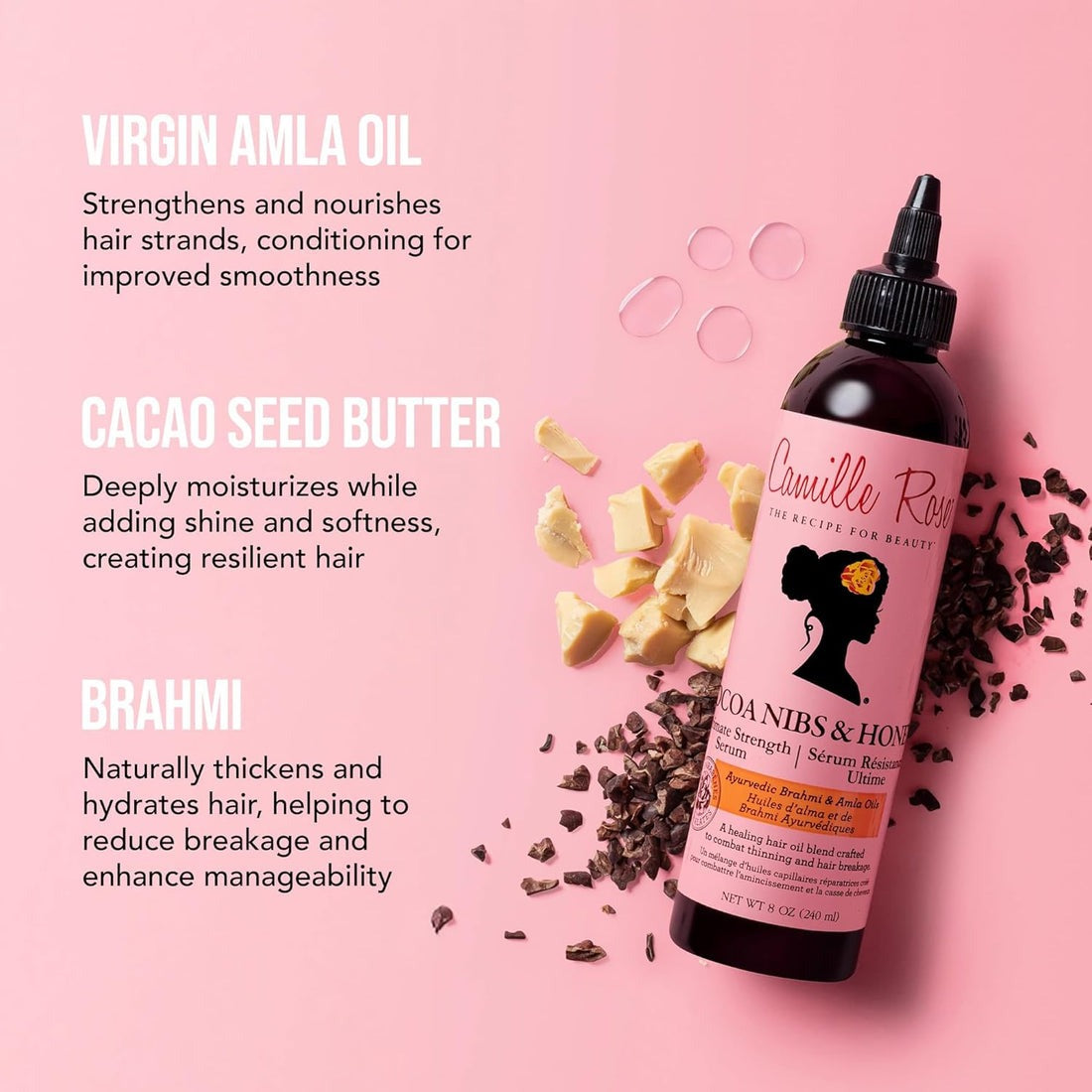 Camille Rose Cocoa Nibs & Honey Serum 240 ml – Ultimate Strength & Growth Care