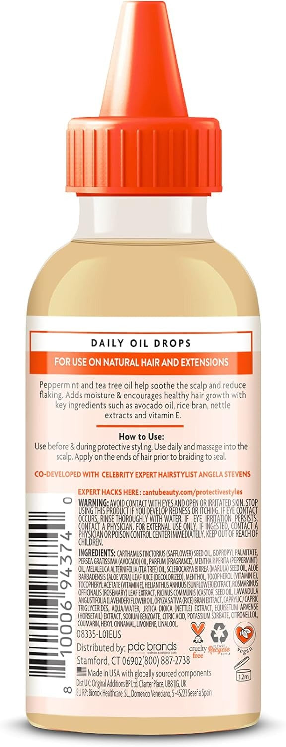 Cantu Protective Styles Daily Oil Drops 59 ml – Scalp Nourishment & Moisture for Protective Styles