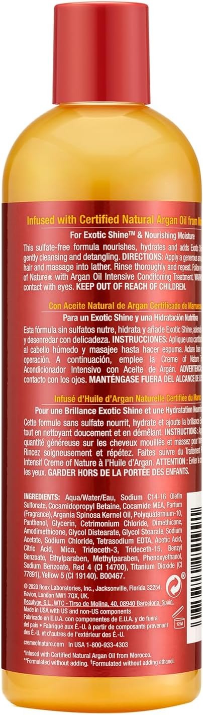 Creme of Nature Argan Oil Sulfate-Free Shampoo 354 ml – Moisture & Brilliant Shine