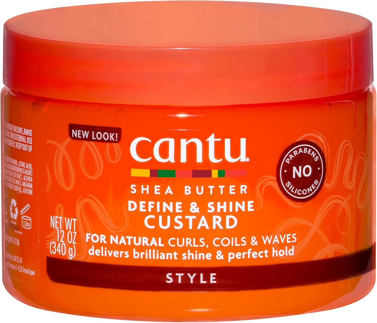 Cantu Shea Butter Define & Shine Custard 340g – Curl Definition & Long-Lasting Hold