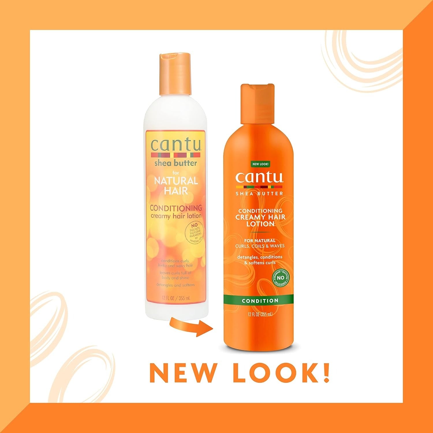 Cantu Shea Butter Conditioning Creamy Hair Lotion 355 ml – Softens & Moisturizes Curls