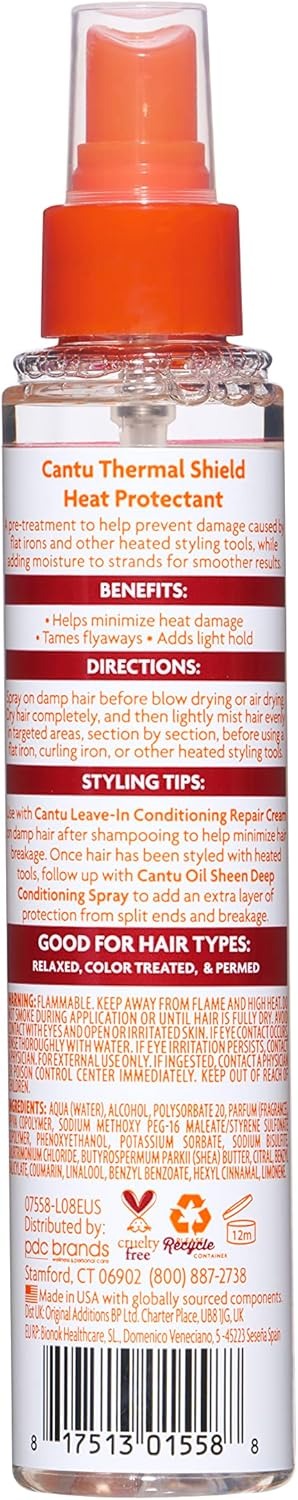 Cantu Shea Butter Thermal Shield Heat Protectant 151 ml – Heat Protection & Smooth Styling Care