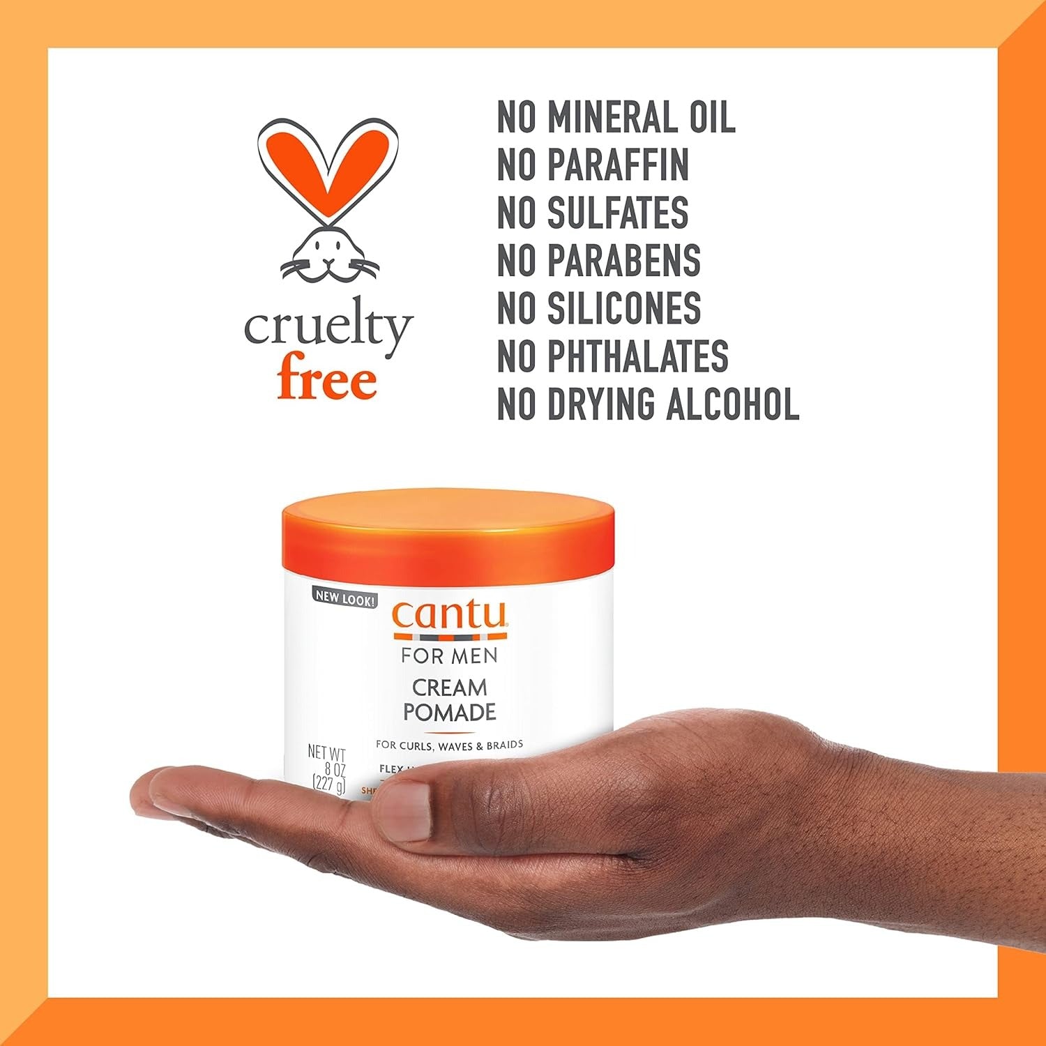 Cantu Men Styling Cream Pomade 227g – Strong Hold & Defined Curls for Textured Hair