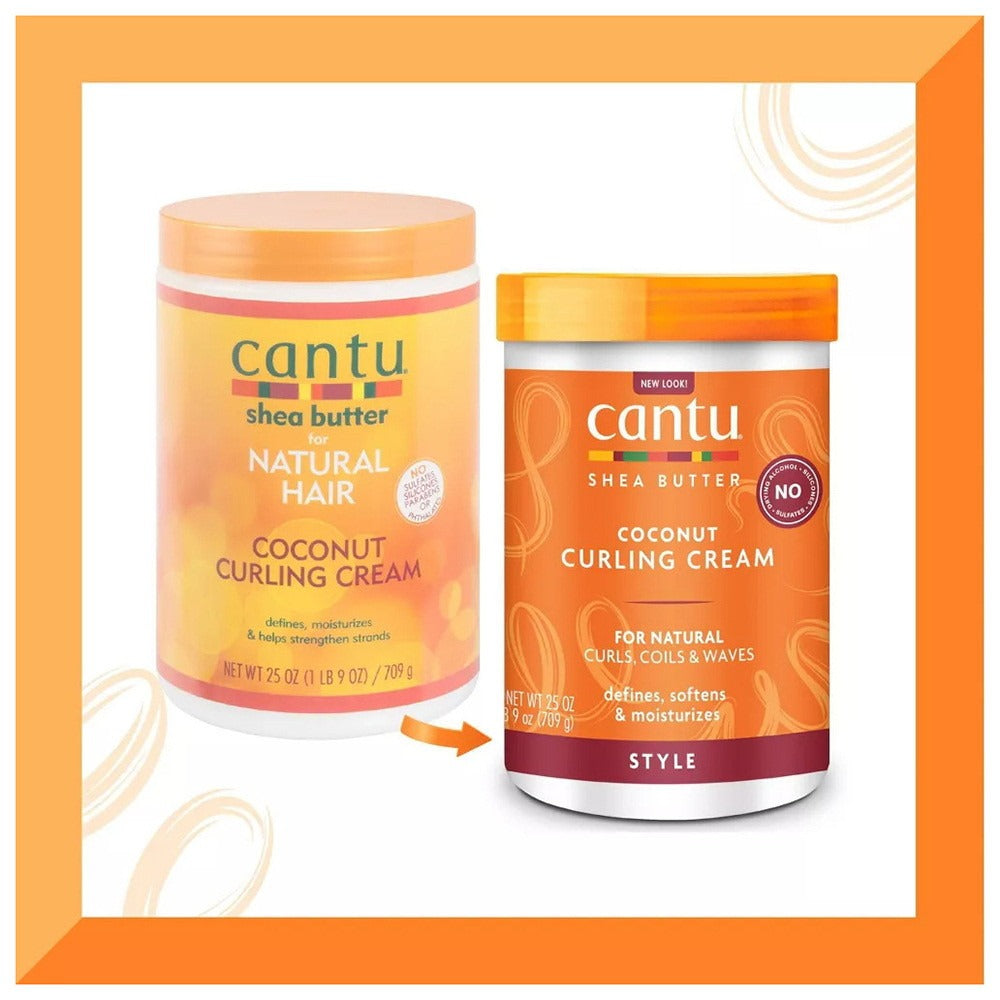 Cantu Shea Butter Coconut Curling Cream 709g – Curl Definition & Moisture
