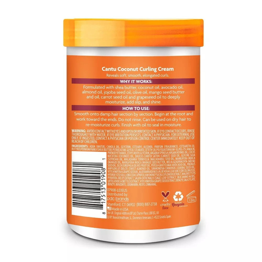 Cantu Shea Butter Coconut Curling Cream 709g – Curl Definition & Moisture