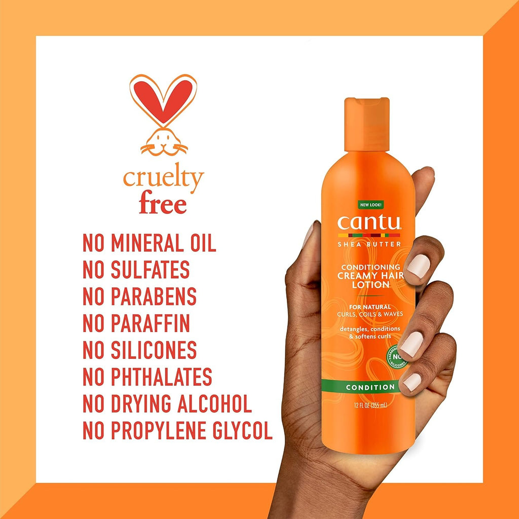 Cantu Shea Butter Conditioning Creamy Hair Lotion 355 ml – Softens & Moisturizes Curls