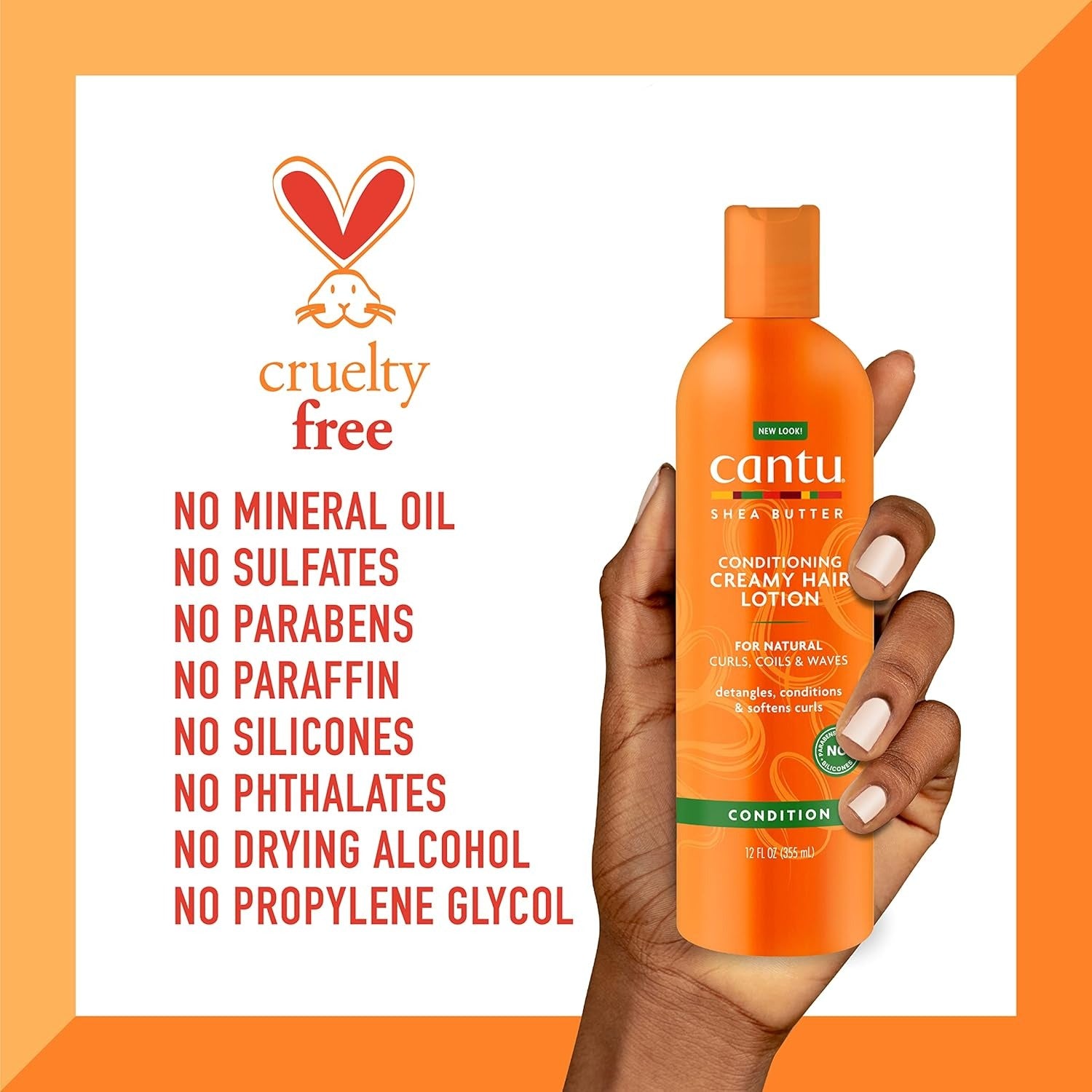 Cantu Shea Butter Conditioning Creamy Hair Lotion 355 ml – Softens & Moisturizes Curls