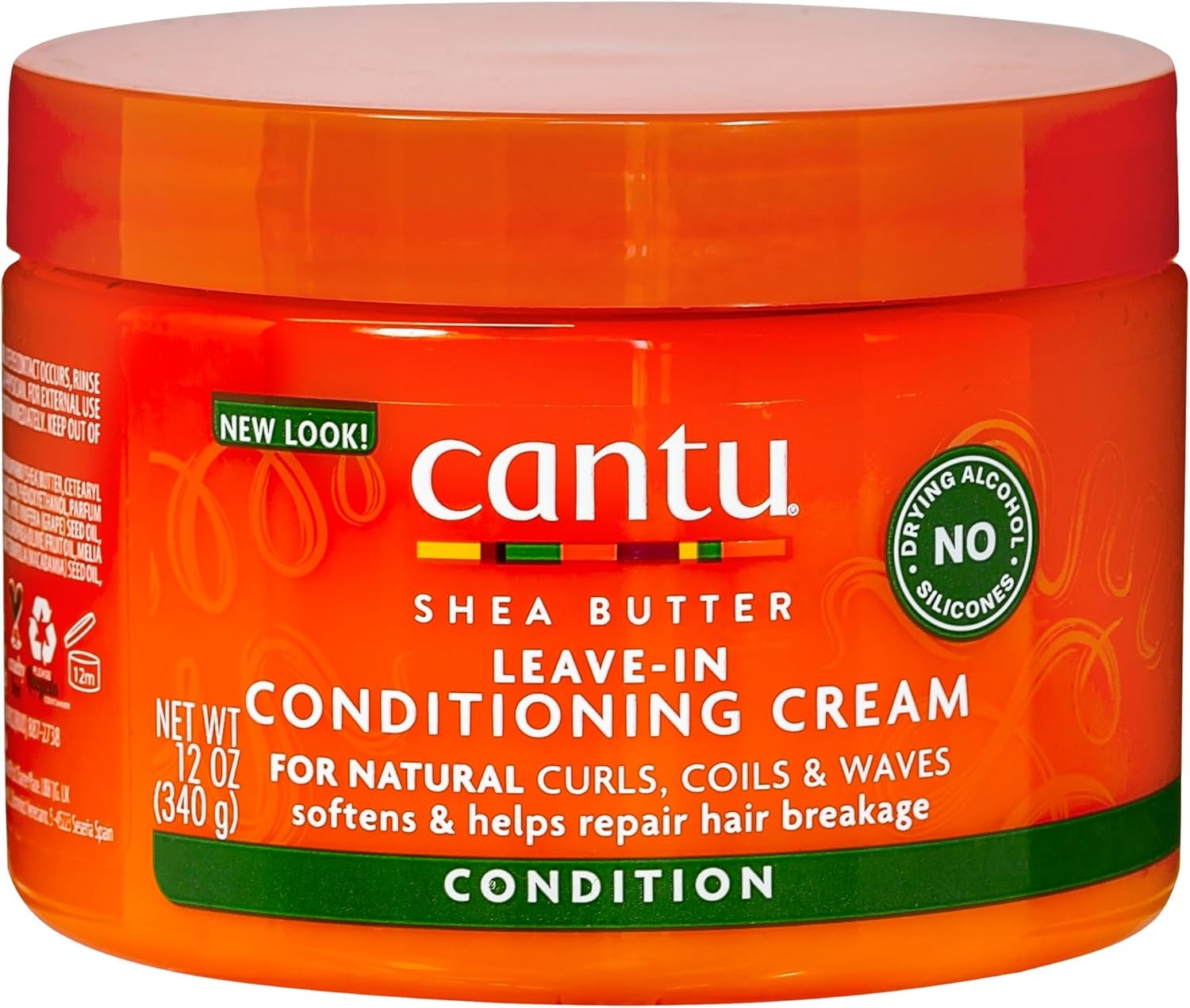 Cantu Shea Butter Leave-In Conditioning Cream 340g – Moisture Repair for Curls, Coils & Waves