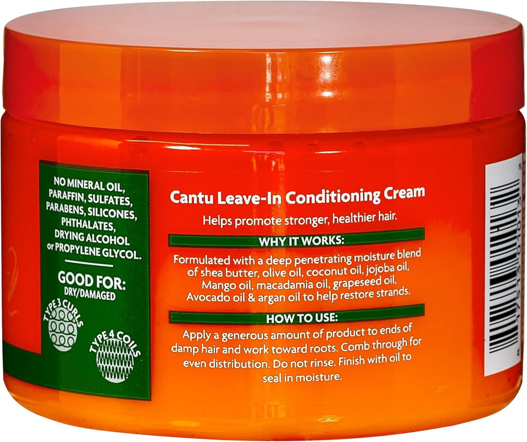 Cantu Shea Butter Leave-In Conditioning Cream 340g – Moisture Repair for Curls, Coils & Waves
