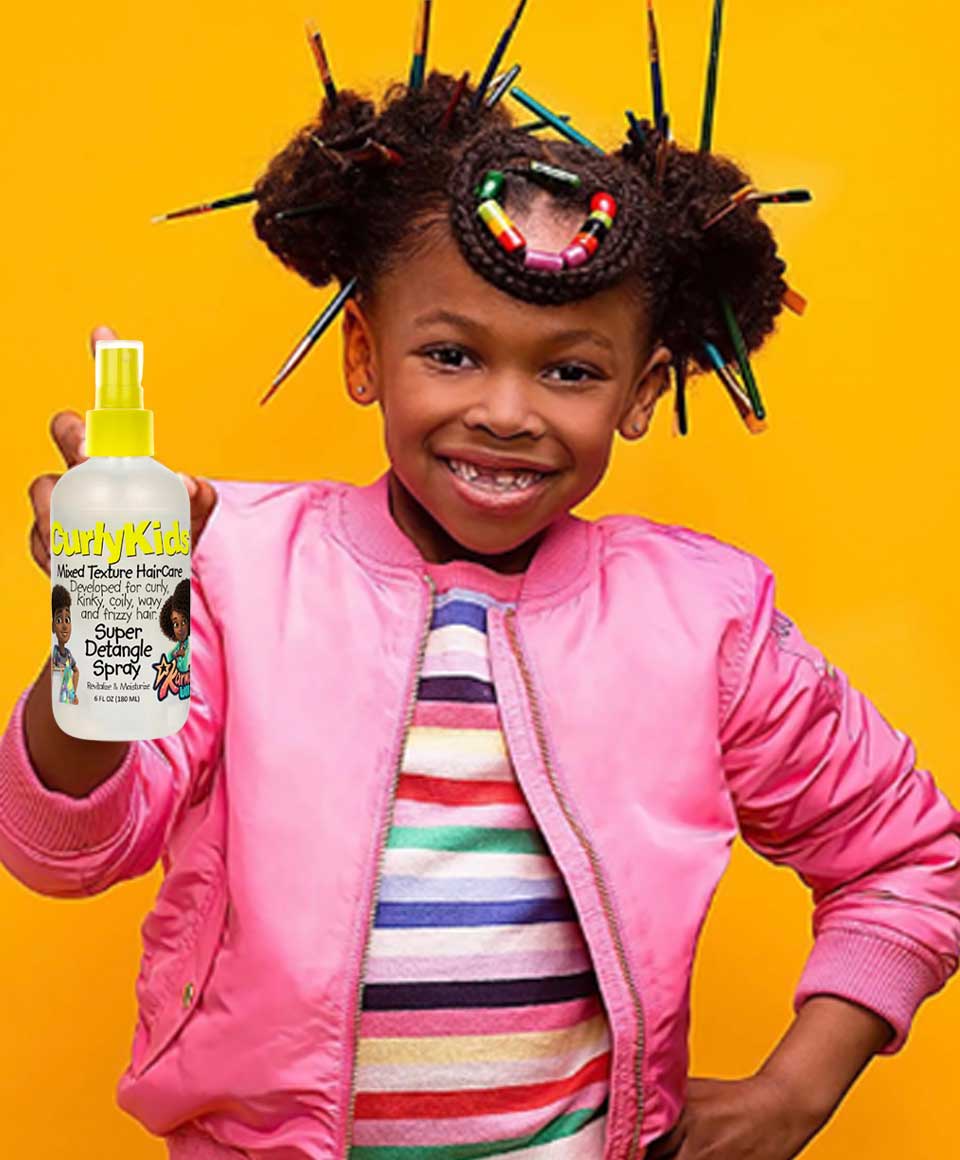 Curly Kids Super Detangle Spray 180 ml – Ultra-Moisturizing Detangler for Mixed Textures