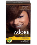 ADORE CREAM PERMANENT HAIR COLOR MEDIUM CHESTNUT 707 - My Hair And beauty