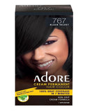 ADORE CREAM PERMANENT HAIR COLOR BLACK VALVET 767 - My Hair And beauty