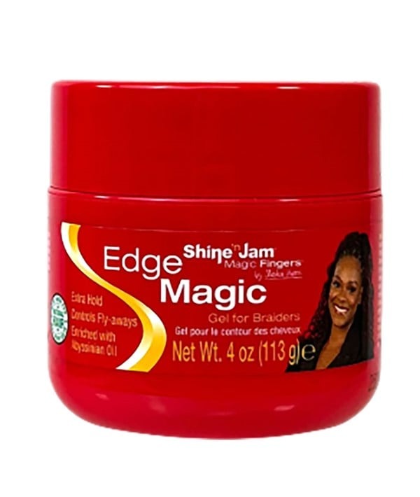 Ampro Shine ’n Jam Magic Fingers Extra Firm Hold 113 / 227 / 454 g – Braiders & Edge Control Gel