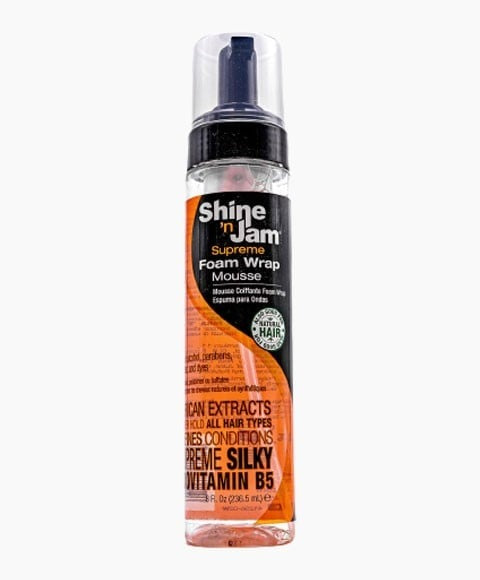 Shine ’n Jam Supreme Foam Wrap Mousse with Pro-Vitamin B5 236.5 ml – Conditioning Hold & Shine