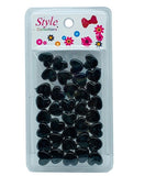 STYLE COLLECTION HEART SHAPE HAIR BEADS BD003BLK