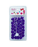 STYLE COLLECTION HEART SHAPE HAIR BEADS BD003 PURPLE