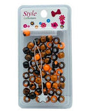 STYLE COLLECTION PATTERN BEADS BD012 BLACK AND ORANGE