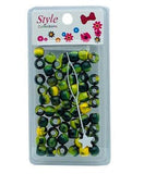 STYLE COLLECTION PATTERN BEADS BD012 BLACK AND YELLOW