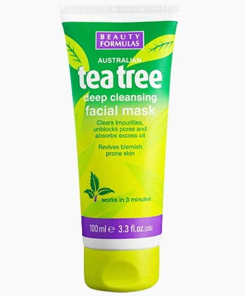 Beauty Formulas Australian Tea Tree Deep Cleansing Facial Mask 100 ml – Purifying Clay Mask