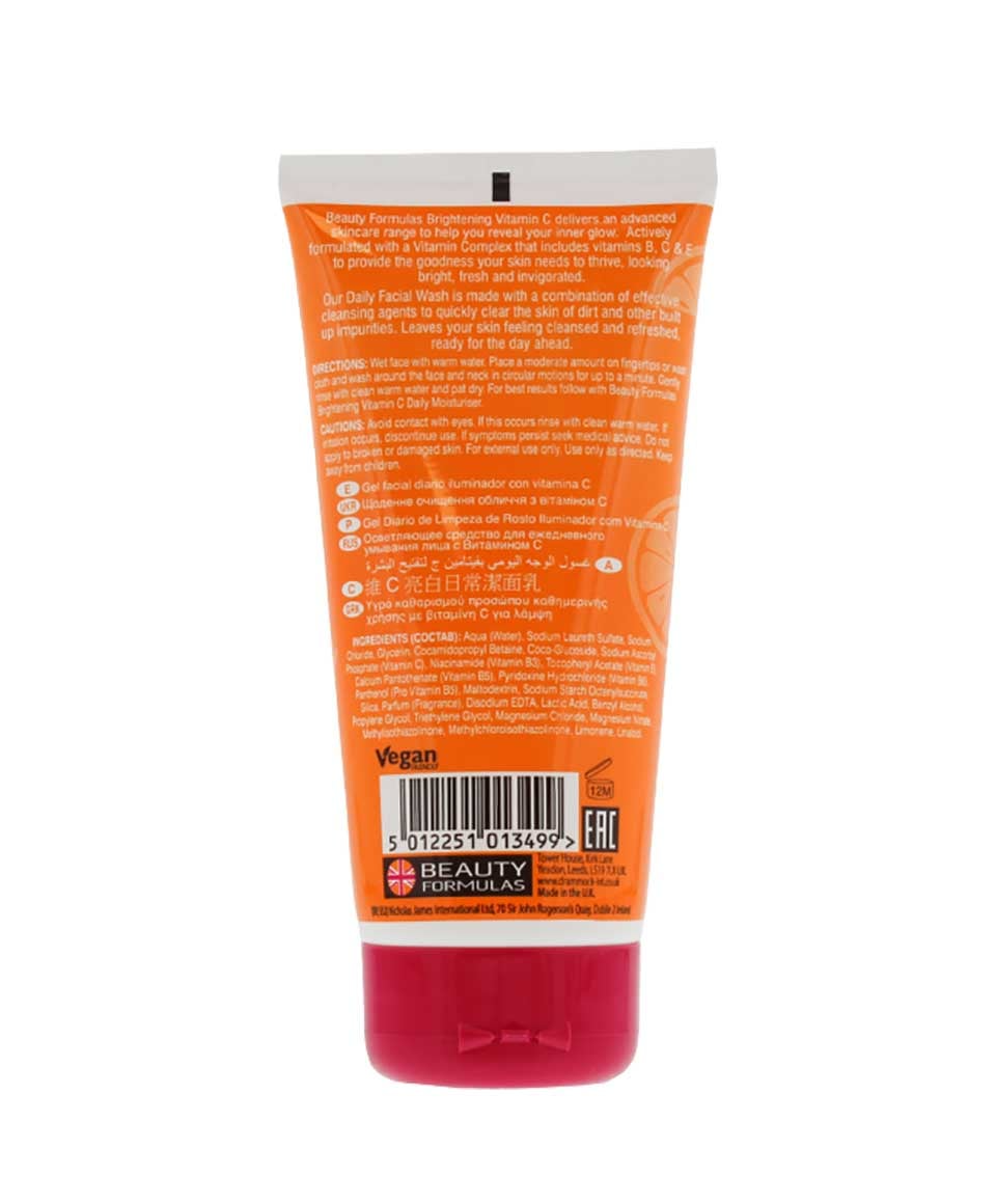 Beauty Formulas Brightening Vitamin C Daily Facial Wash 150 ml – Refreshing Cleanser
