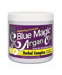 Blue Magic Argan Oil Herbal Complex Leave-In Conditioner 390 g – Moisture Restoring Care with Pure Moroccan Argan Oil