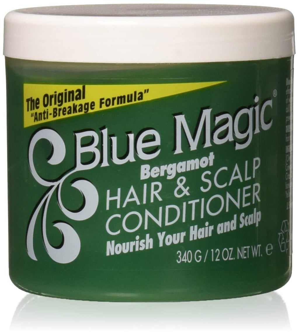 Blue Magic Bergamot Hair & Scalp Conditioner 340 g – Anti-Breakage Moisturising Care for Healthy Hair & Scalp