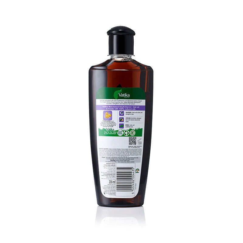 Vatika Naturals Blackseed Enriched Multivitamin Hair Oil 200ml – Complete Nourishment Care Oil