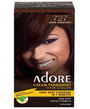 ADORE CREAM PERMANENT HAIR COLOR DARK CHESTNUT 727 - My Hair And beauty