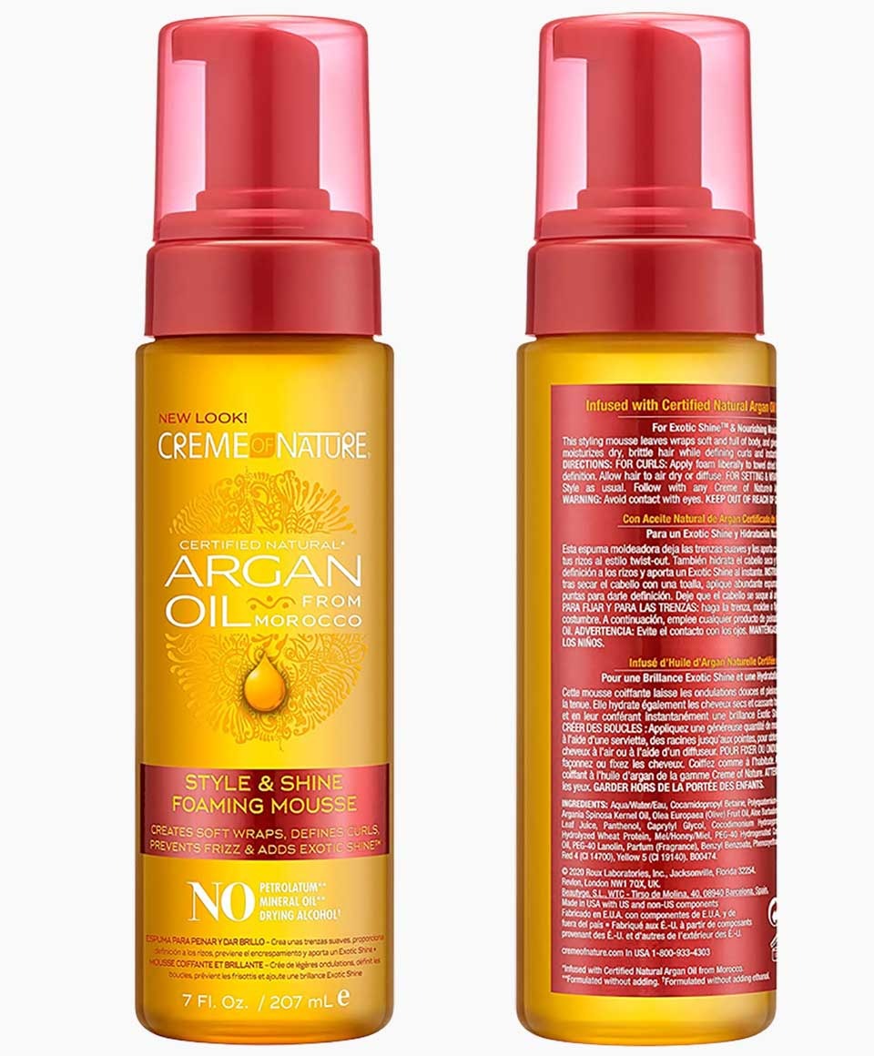 Creme of Nature Argan Oil Foaming Mousse 207 ml – Style, Shine & Long-Lasting Hold