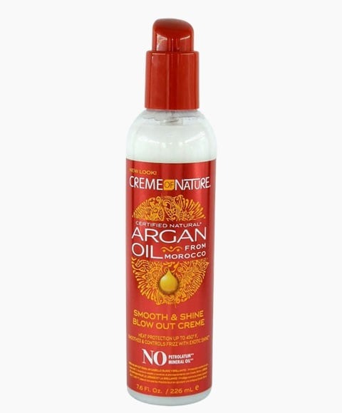 Creme of Nature Argan Oil Smooth & Shine Blow Out Creme 226ml – Heat Protection & Frizz Control