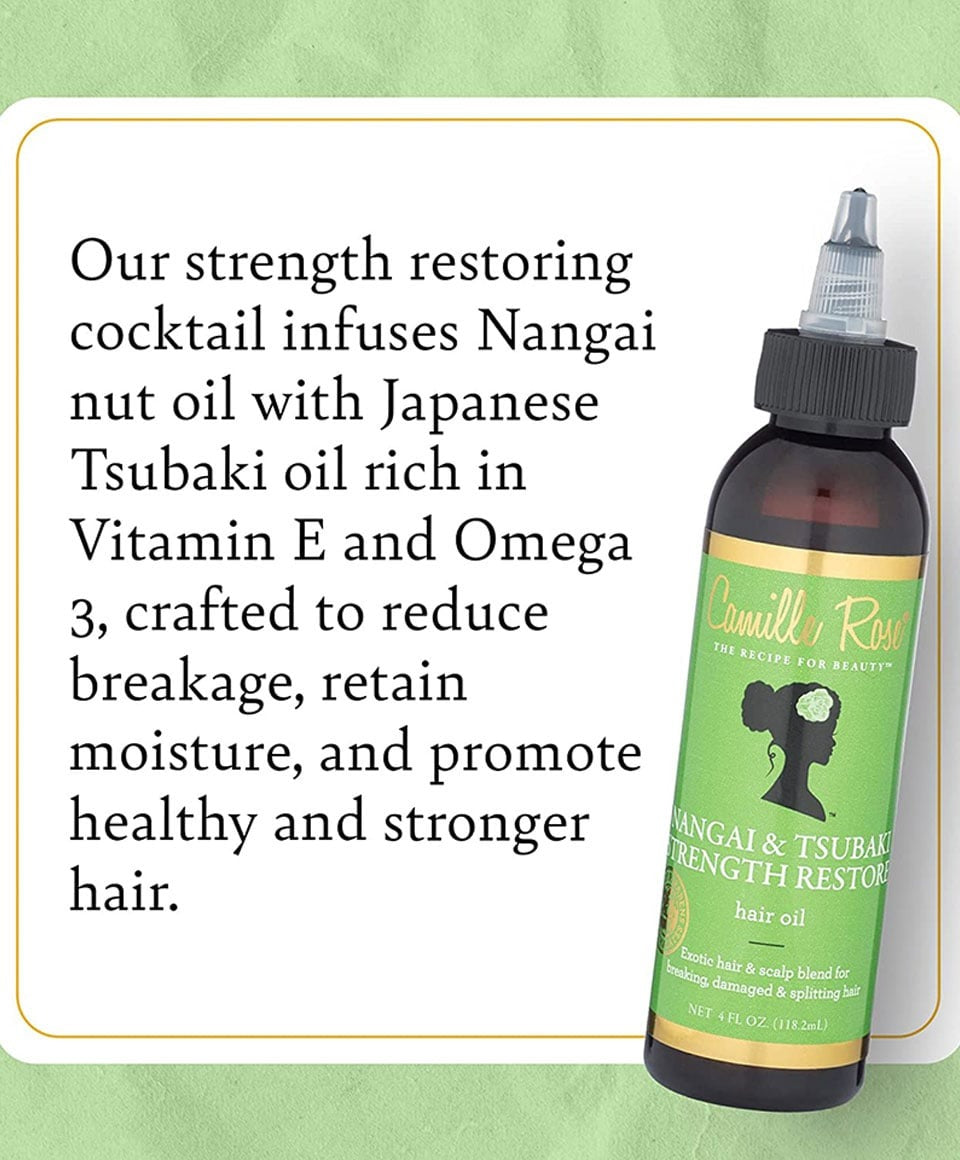Camille Rose Nangai & Tsubaki Hair Oil 118.2 ml – Strength Restore & Breakage Care