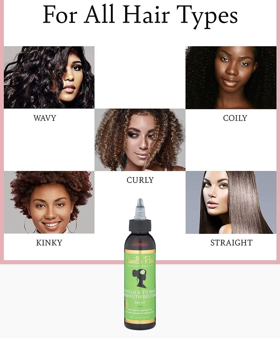 Camille Rose Nangai & Tsubaki Hair Oil 118.2 ml – Strength Restore & Breakage Care