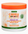Cantu Shea Butter Argan Oil Leave-In Conditioning Repair Cream 453g – Strength & Moisture for Healthy Hair
