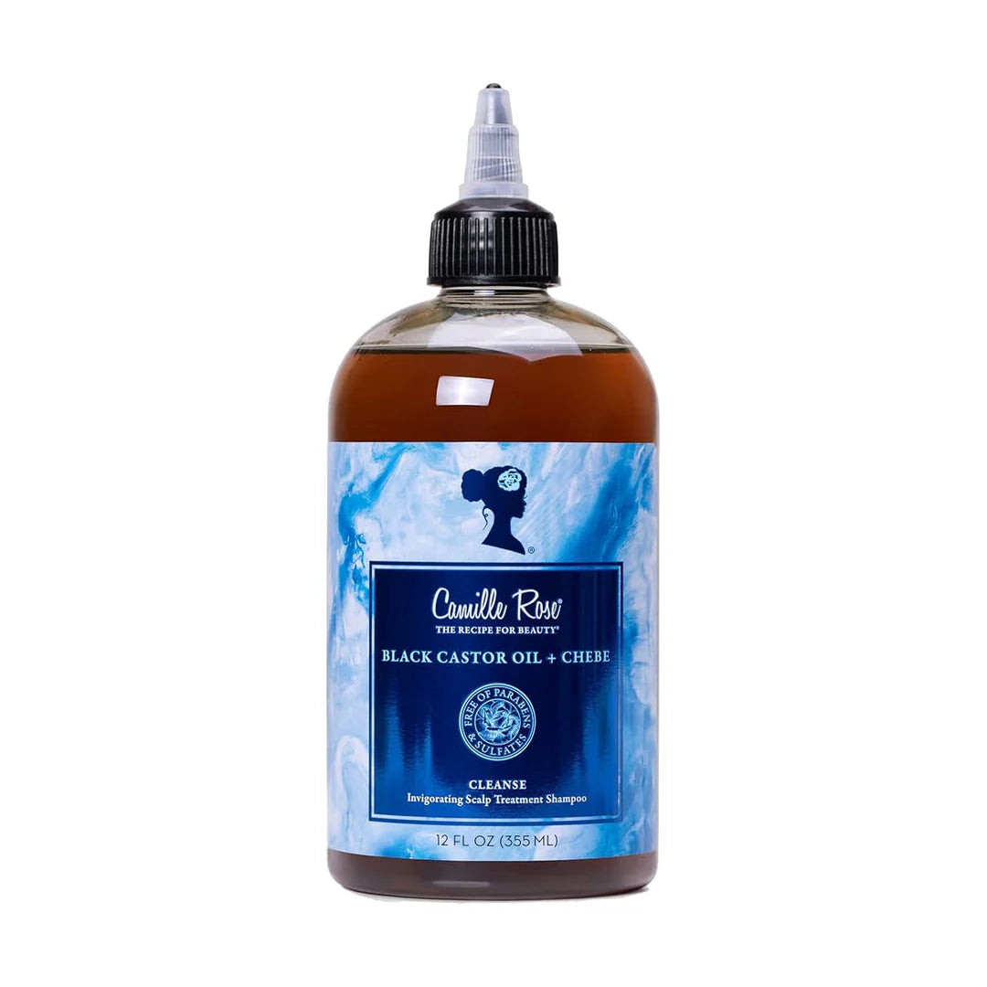 Camille Rose Black Castor Oil + Chebe Shampoo 355 ml – Scalp Treatment & Strengthening Cleanse
