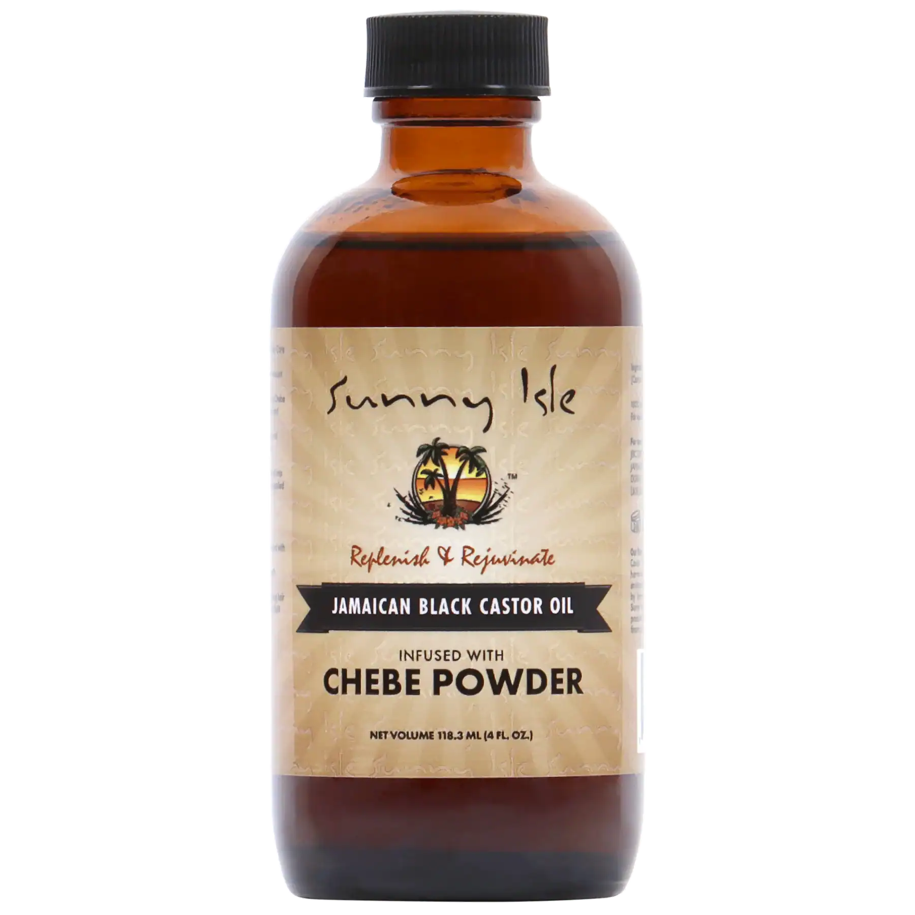 Sunny Isle Jamaican Black Castor Oil with Chebe Powder 118.3ml – Hair Growth & Strengthening Treatment Oil