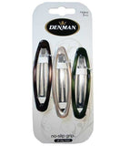 DENMAN NO SLIP OVAL CLIPS 3 PIECE 71018 D - My Hair And beauty