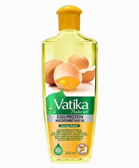 Vatika Naturals Egg Protein Multivitamin Hair Oil 200ml – Damage Repair & Strength Care Oil