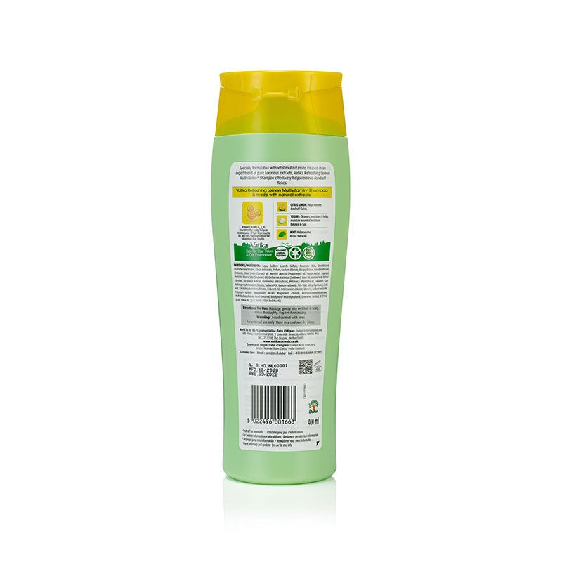 Vatika Naturals Lemon Multivitamin+ Shampoo 400ml – Dandruff Guard Refreshing Cleanser
