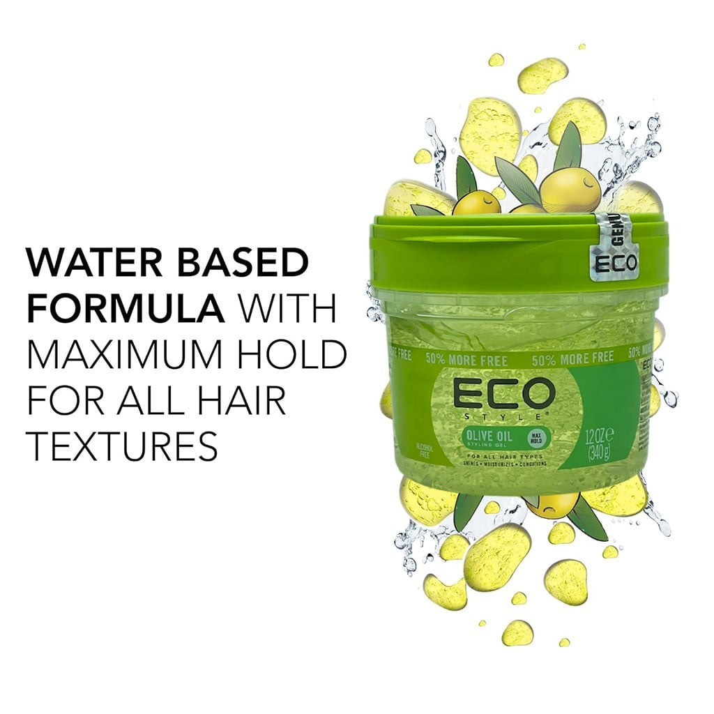 Eco Style Max Hold Olive Oil Styling Gel 340g – Level 10 Hold