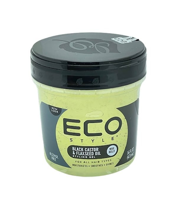 Eco Style Black Castor & Flaxseed Oil Styling Gel 236 / 473 / 946 ml - Strong hold styling gel