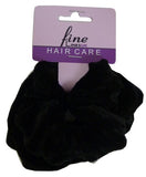 FINE LINESUK VELVET PONYTAIL SCRUNCHIES 6012 B BLACK - My Hair And beauty