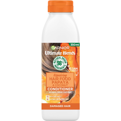 Garnier Ultimate Blends Papaya Hair Food Repairing Conditioner 350ml – For Damaged Hair